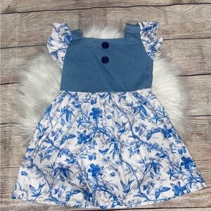 Blue Floral Printed dress